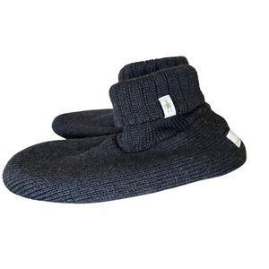 Smartwool Knit Slipper Booties Black Large Cozy Loungewear Slippers Leisure Wool